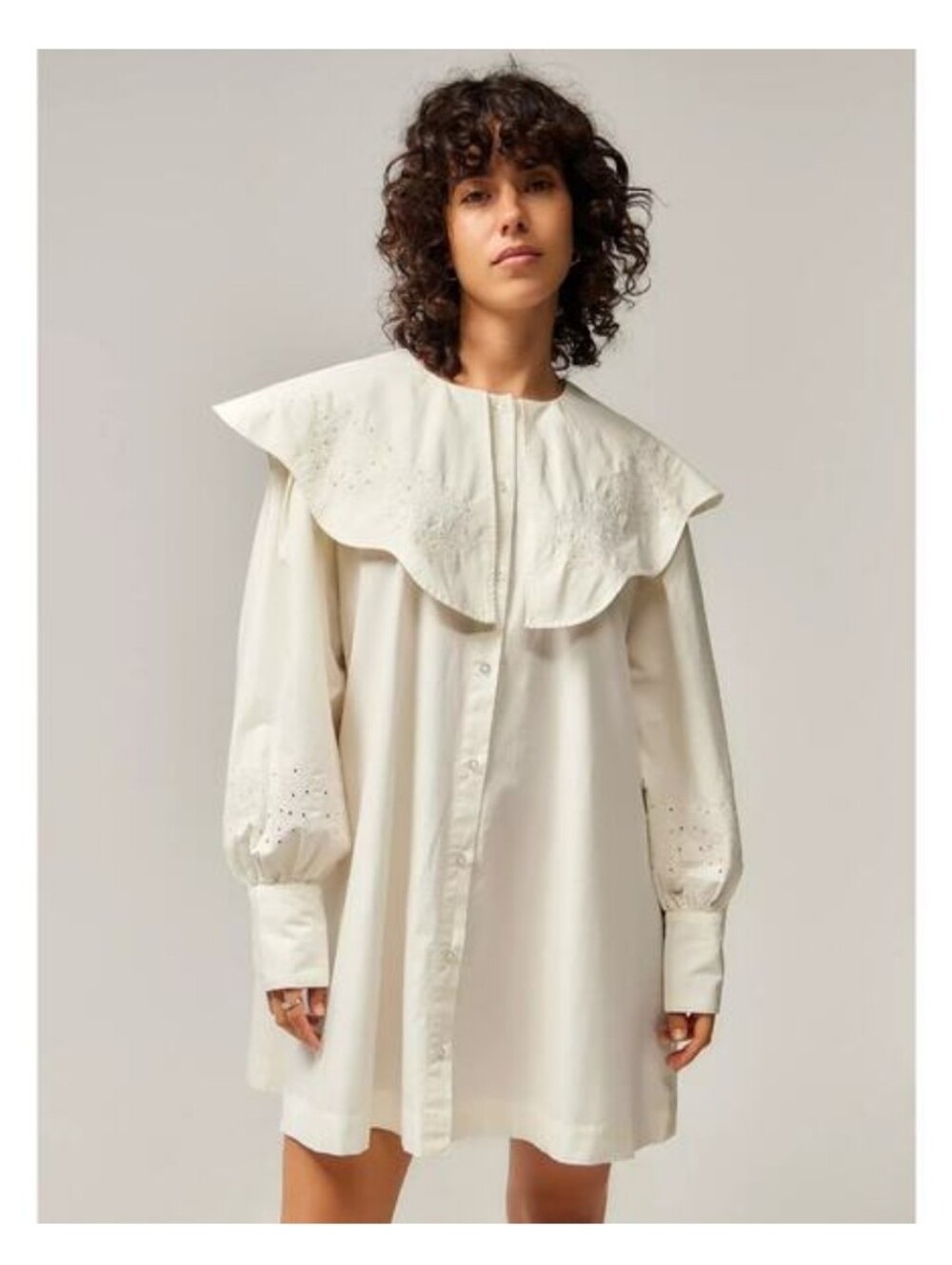 Damson Madder Big Embroidered Collar Size 10 Dress